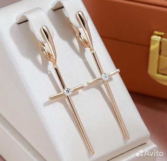 Серьги (покрытие 585RG)