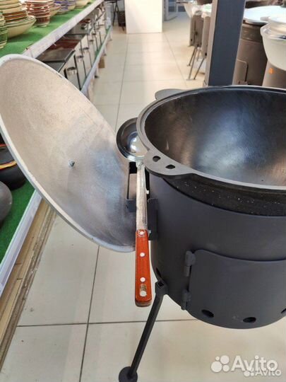 Казан с печкой очаг под казан узбекский чугунный