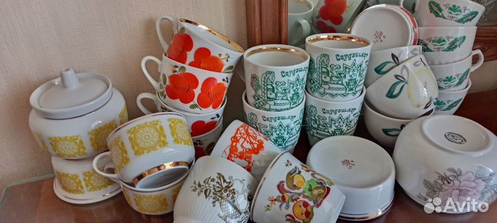 Кружки, чашки набор фарфор Винтаж СССР 60-70 годы