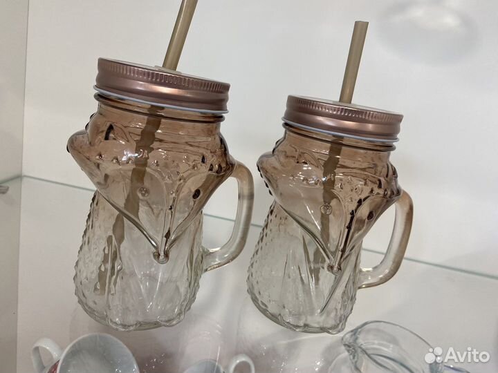 Стаканы с трубочкой Лиса