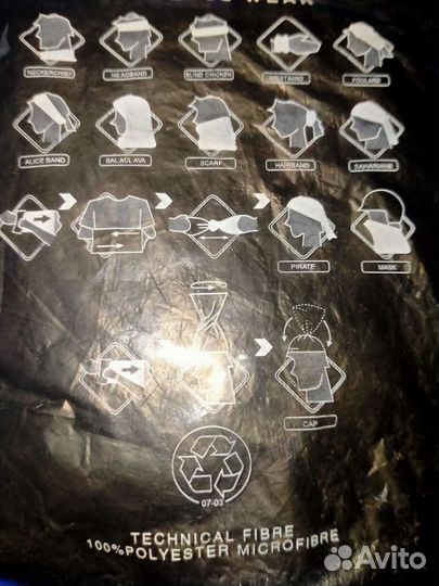 Шарф, повязка на голову, велосипедная