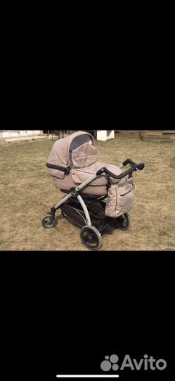 Коляска peg perego 3 в 1+крепление для авто isofix
