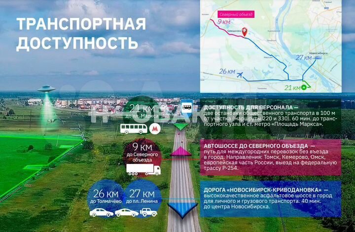 Участок 2,3 га (промназначения)