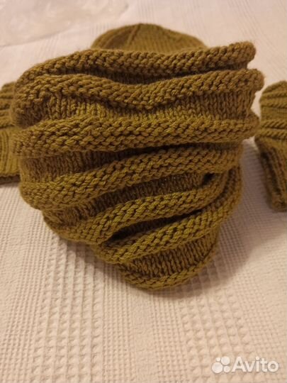 Компект, шапка, снуд и варежки