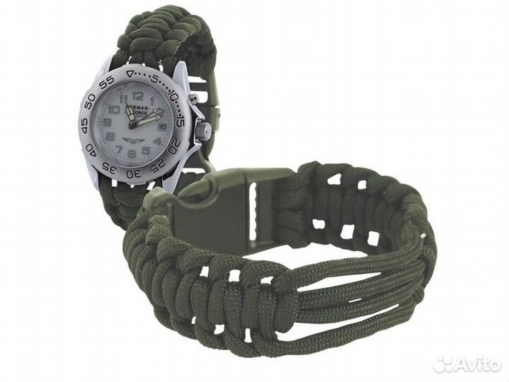 Parachute Cord Uhrenarmband Oliv