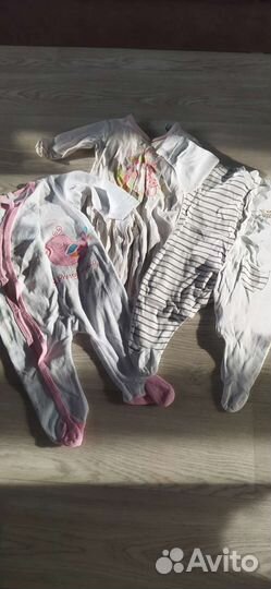 Детские вещи пакетом от 0 до года для девочки