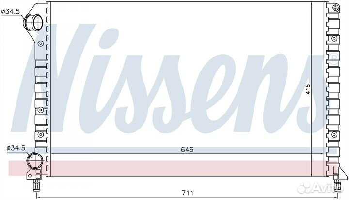 Радиатор охлаждения двс fiat doblo cargo (2001) 1