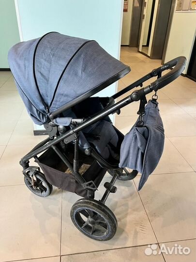 Коляска 2 в 1 moon цвет джинс