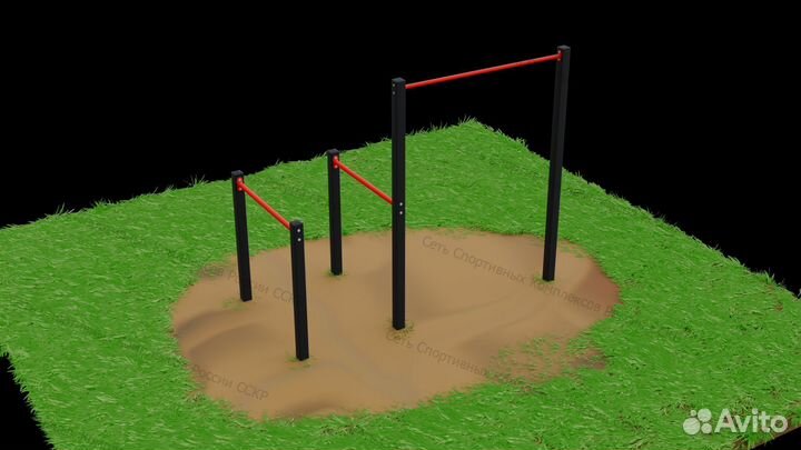 Турник уличный и брусья, комплекс