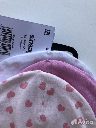 Шапочки для девочки (комплект 3 штуки)