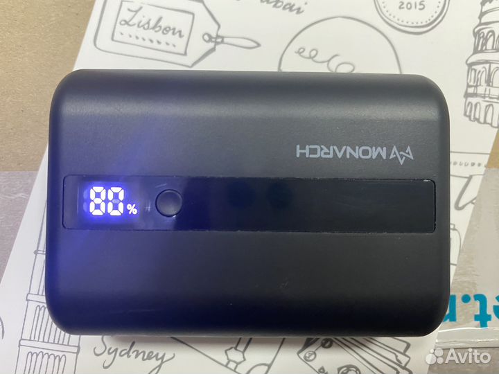 Пауербанк mini 10000mAh черный дисплей англия