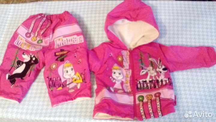 Костюм утепленный на девочку 74р (штаны и курточка