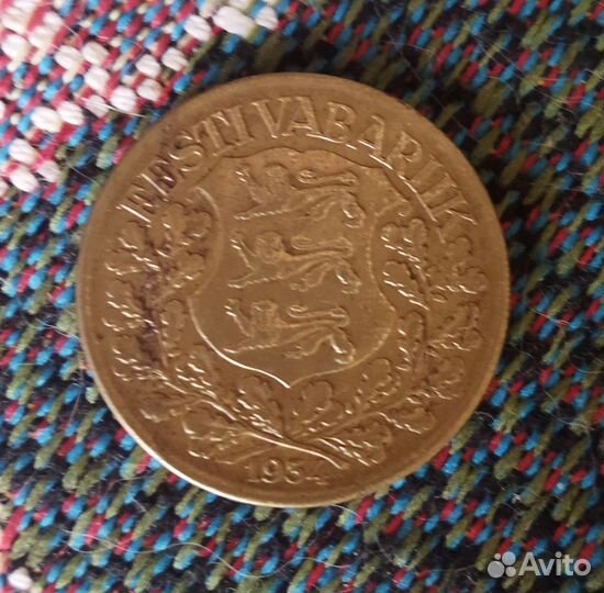 1 крона Эстония 1934