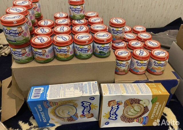 Детское питание Агуша пюре каши смеси соки