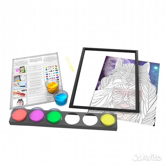 Картина «Волчица» из лёгкой глины Handlighting TM