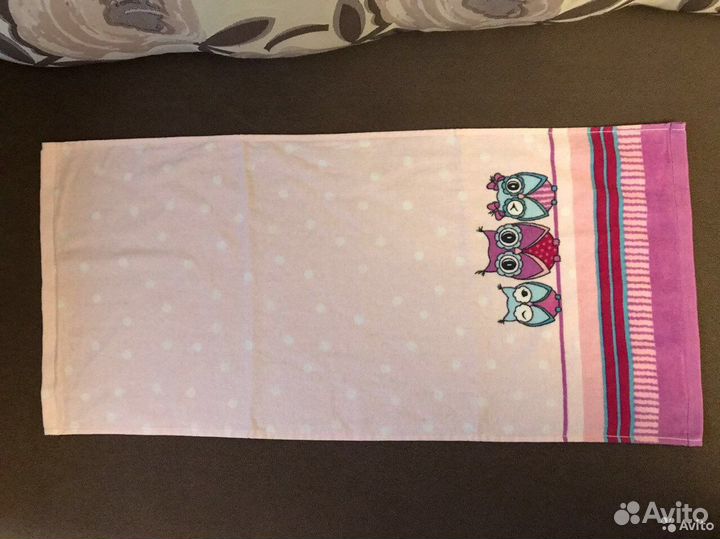Новое детское махровое полотенце для рук «Совы»