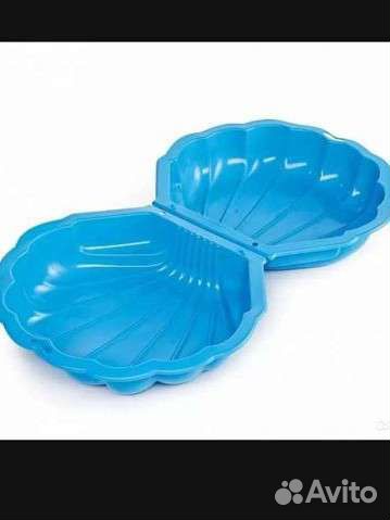 Песочница-бассейн ракушка с крышкой