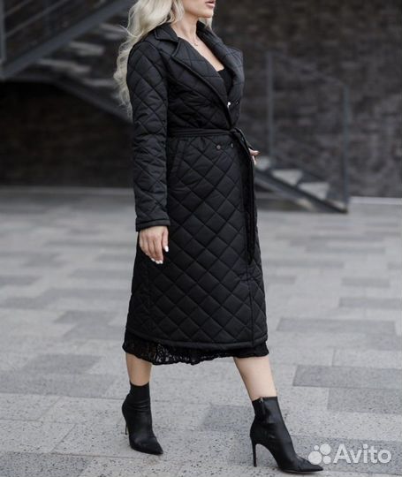 Пальто стеганое женское тренч Zara