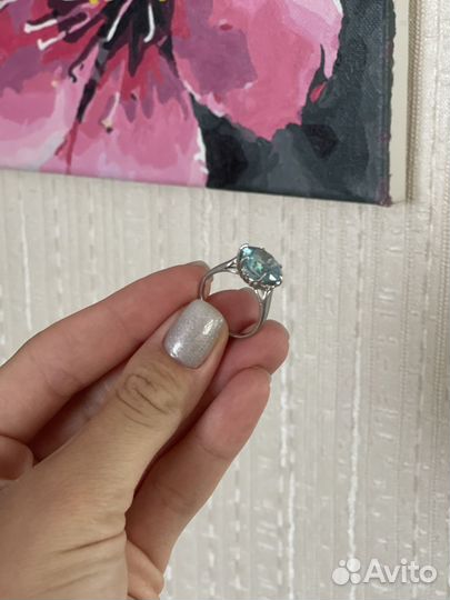 Кольцо серебряное 17 размер
