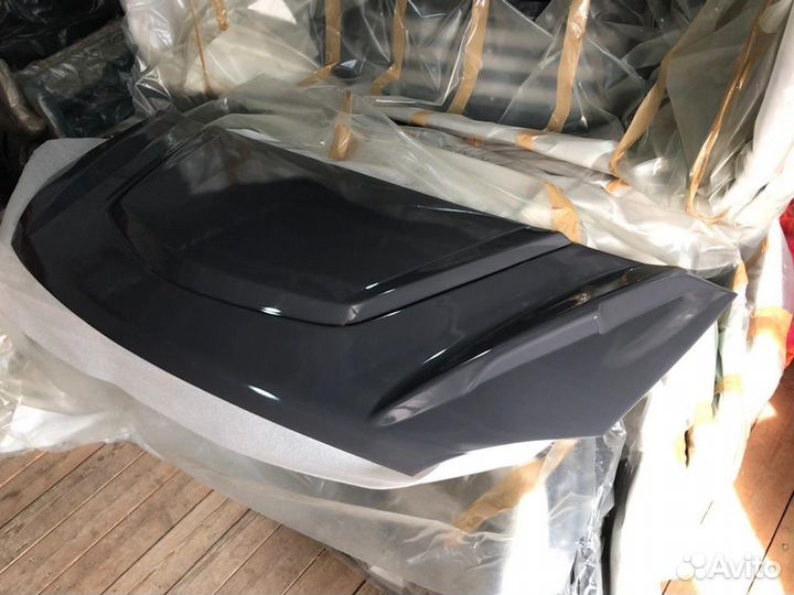 Капот на Газель Next тюнинг цвет Шторм Грей серый