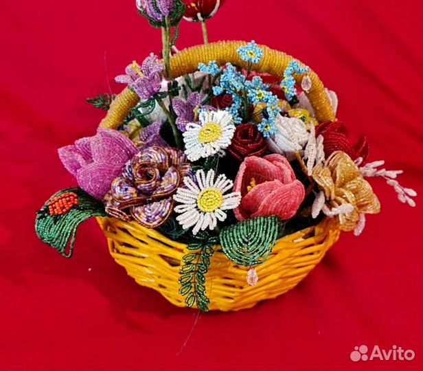 Букет цветов из бисера