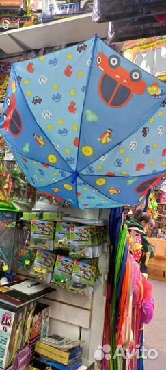 Зонт трость детский со свистком большой