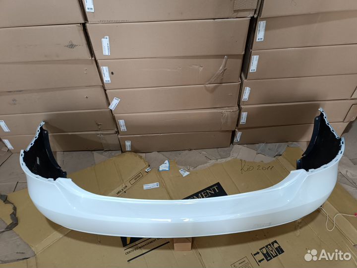 Бампер задний volkswagen polo белый - C9A