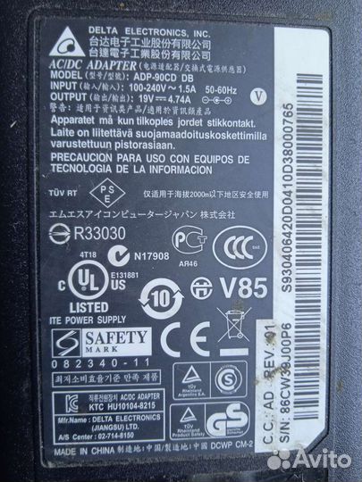 Блок питания/адаптер для ноутбука Asus 19V, 4.74А