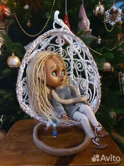 Подвесное кресло для кукол и интерьера