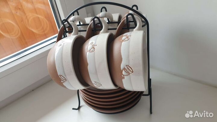 Набор чайно кофейный на подставке