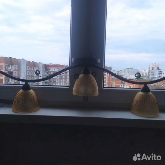 Люстра потолочная бронза бу