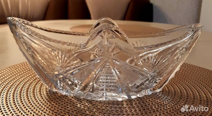 Хрустальная салатница (ладья)
