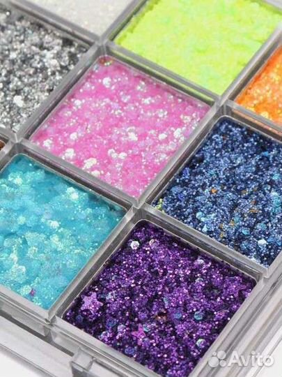 Блестящие Тени для век