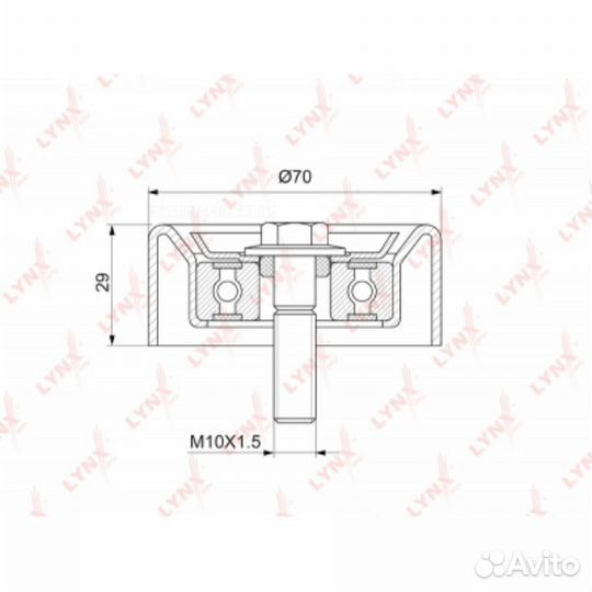 Lynxauto PB-7207 Ролик обводной навесного оборудования