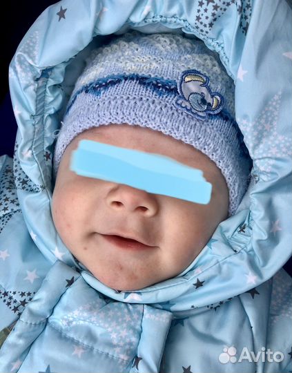 Шапка зимняя для новорожденных