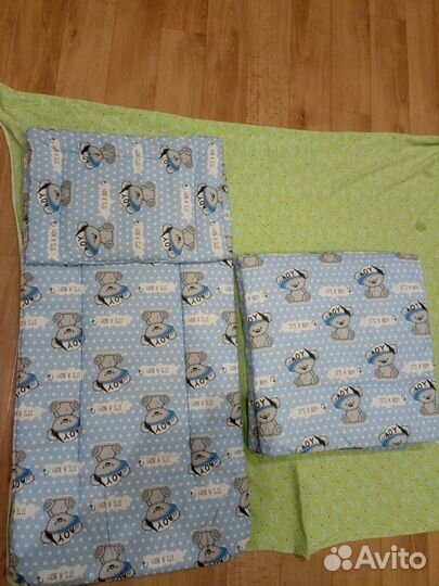 Комплект в коляску подушка матрас одеяло
