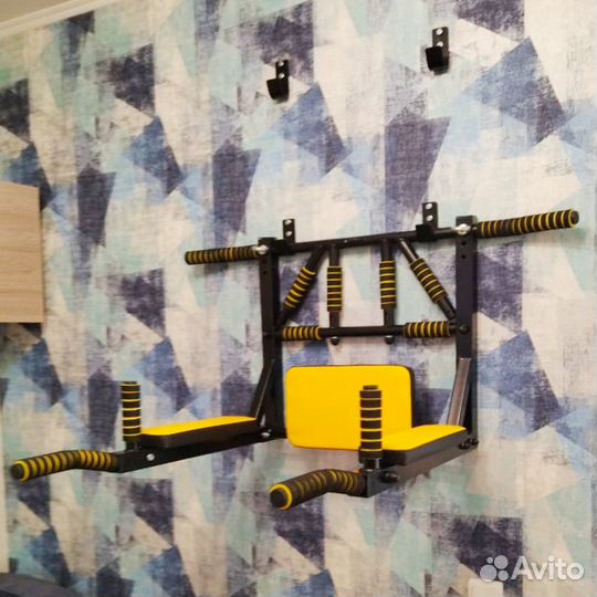 Турник Мультихват 3в1 черно-желтый