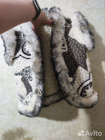 Жилетка на овчине детская