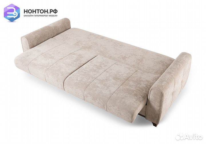 Диван книжка Плимут светло-бежевый / коричневый