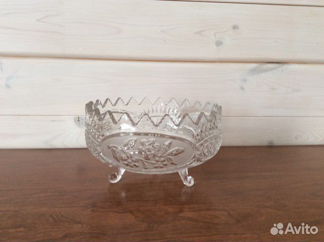 Конфетница на ножке хрусталь