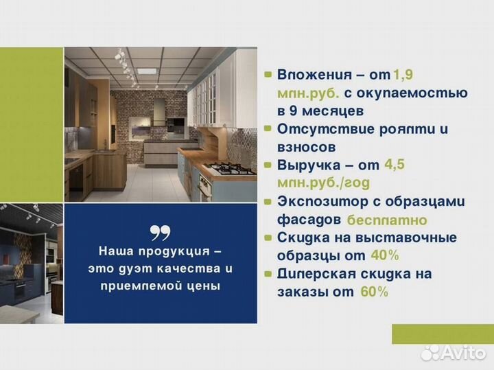 Магазин кухонь, франшиза