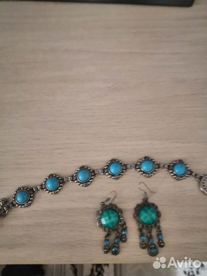 Бижутерия серьги и браслет