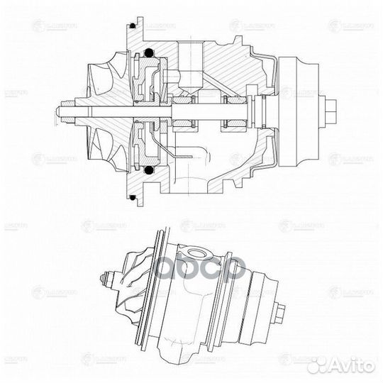 Турбокомпрессор б/корп. (картридж) для а/м PSA
