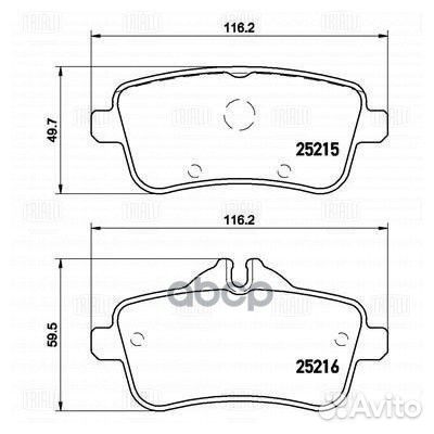 Колодки торм. для а/м Mercedes ML W166 11/GLS