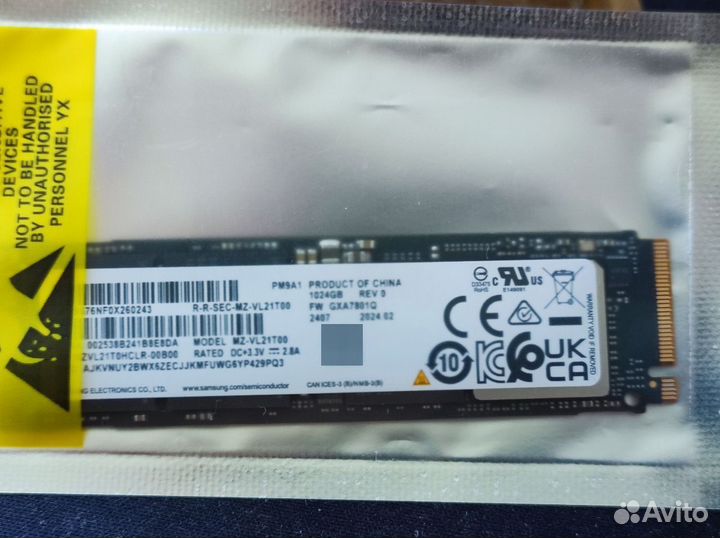 Samsung PM9A1 1Tb (OEM версия Samsung 980 PRO)