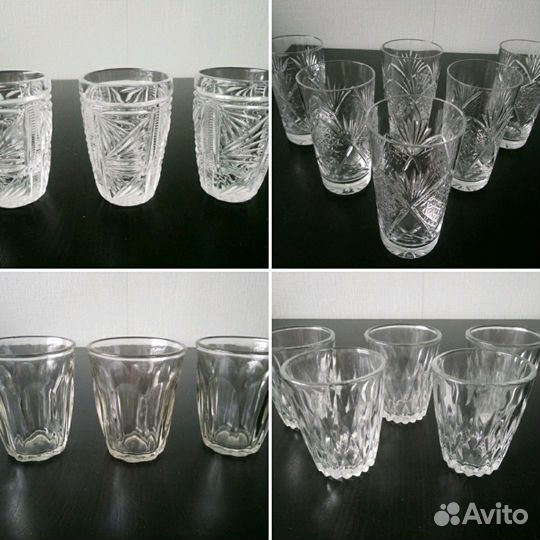Бокалы фужеры рюмки хрусталь