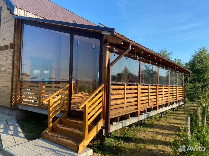 Мягкие окна для кафе летней веранды