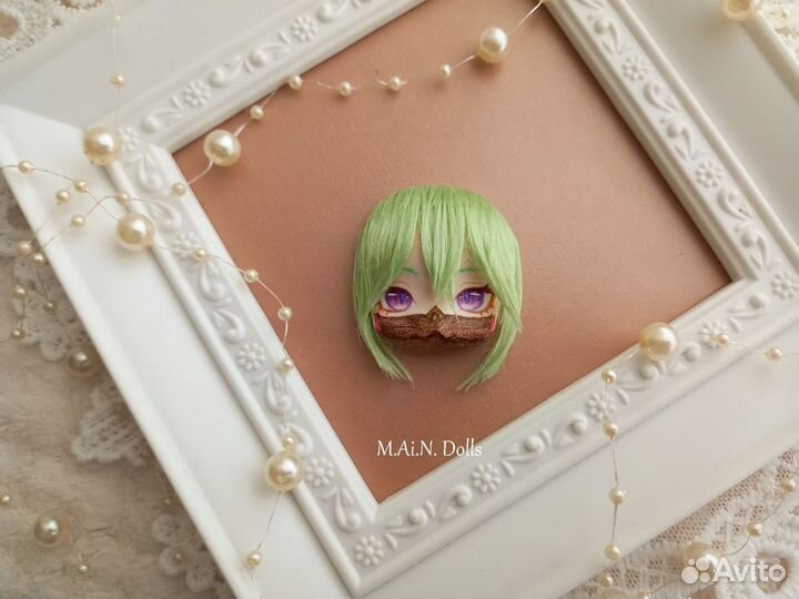 Аниме значок брошь Геншин Импакт Куки Синобу