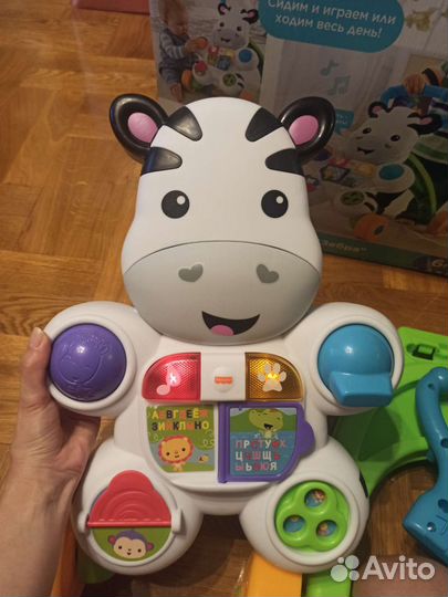 Fisher price новые ходунки Зебра