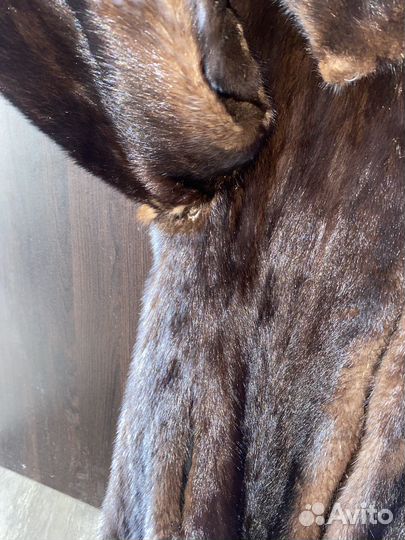 Шуба норковая с капюшоном 44 46